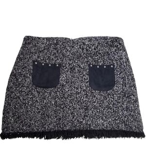 Zara Kids Tweed Fringe Hem Skirt Size: 13-14
